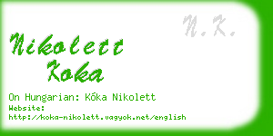 nikolett koka business card